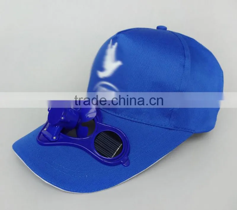 5 panel custom solar fan hat for summer