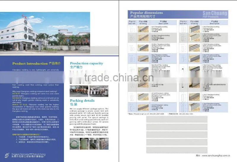High Quality Fiberglass Reinforced Plastic Stone Flat Bar