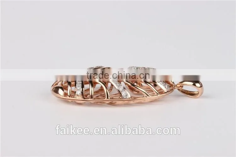 Top sale Gold pendant designs beautiful 925 sterling silver jewelry Gold plated dubai pendant necklace