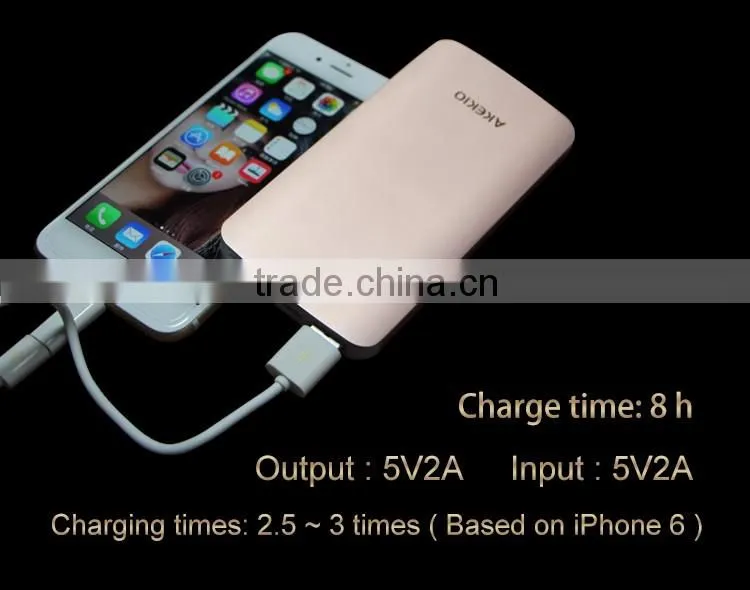 2016 larger capacity mobile power bank 6000mah powerbank charger with LED display