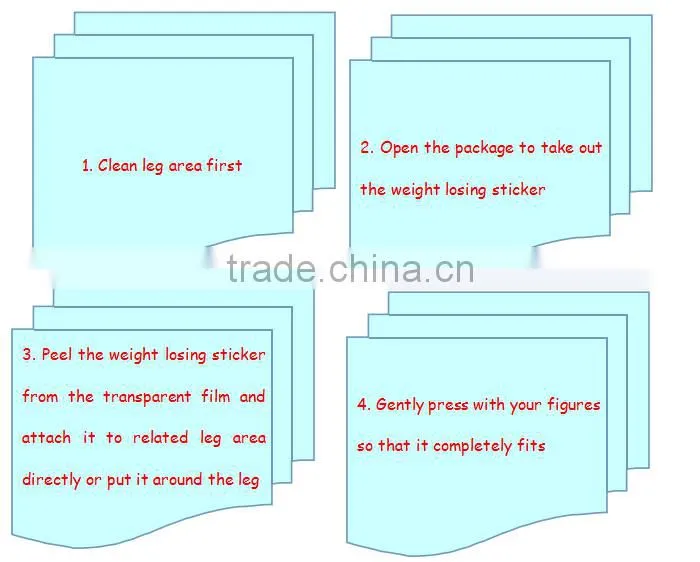 Natural ingredients leg weight loss patch/ Microcrystalline leg slimming magic sticker
