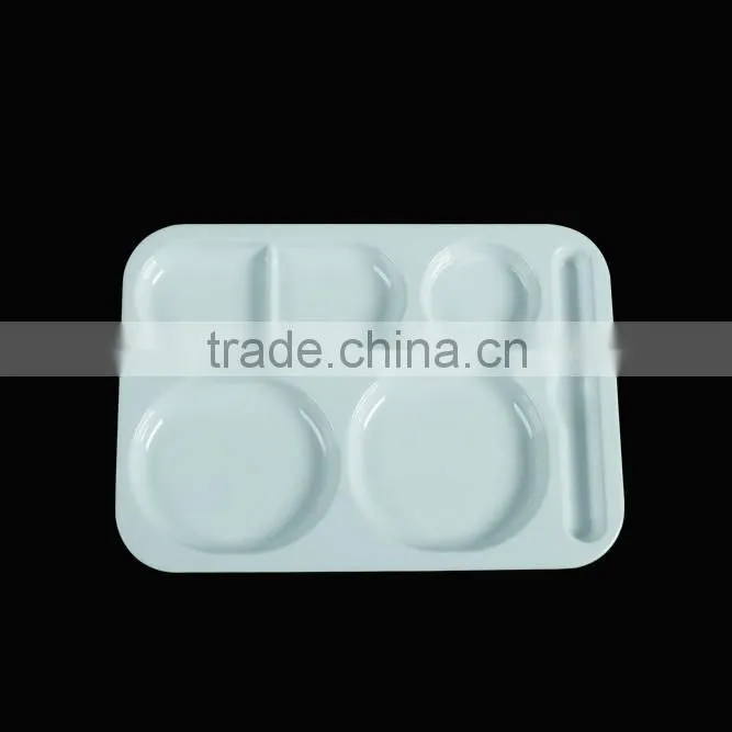 white melamine food tray