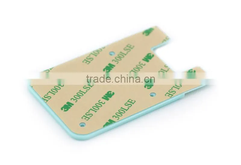 Custom made mobile phone sticky silicon card holder,business card case,business card case