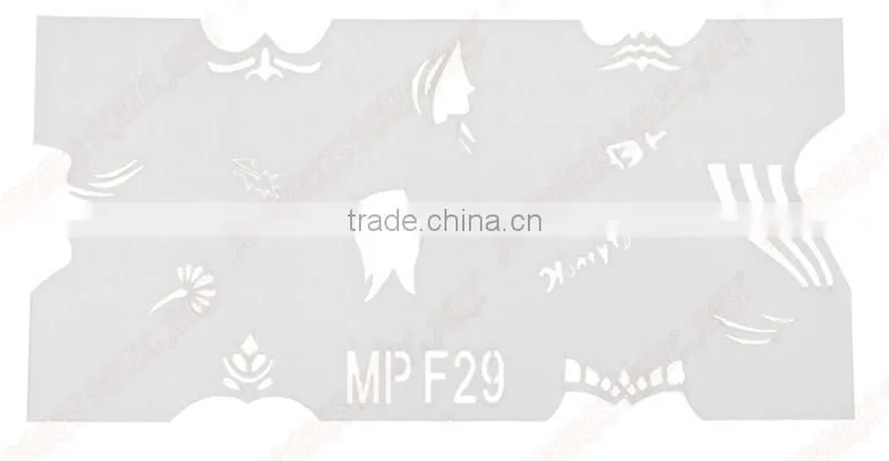wholesale !MPF-1/2/3/17/18 airbrush nail stencil, more than 100 desing stencil for beauty nail