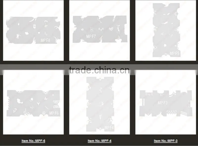 wholesale !MPF-1/2/3/17/18 airbrush nail stencil, more than 100 desing stencil for beauty nail