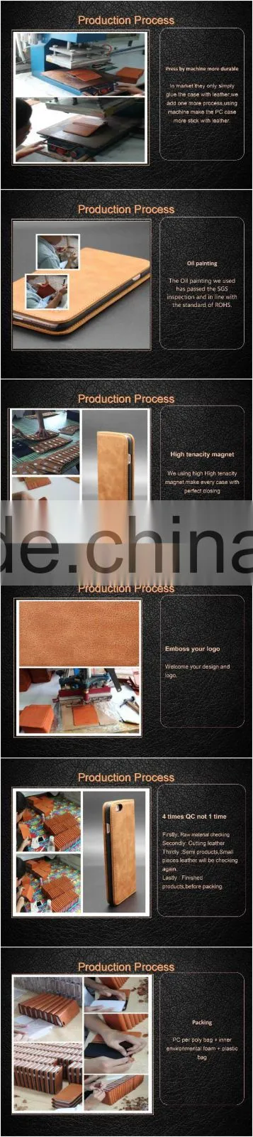 Full-grain cowhide leather with retro 18oz waxed canvas case for iPhone 6s plus handmade waxed canvas bag case for mobile phone