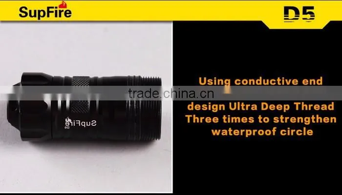 Supfire D5 diving flashlight led torch waterproof IP68