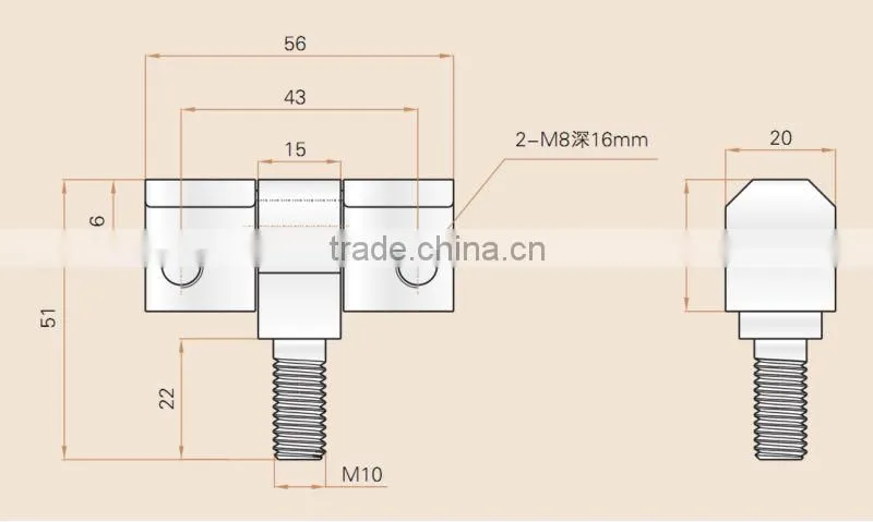 180 Rotatable Nano Spray Carbon Steel T Hinge For Cabinet Door