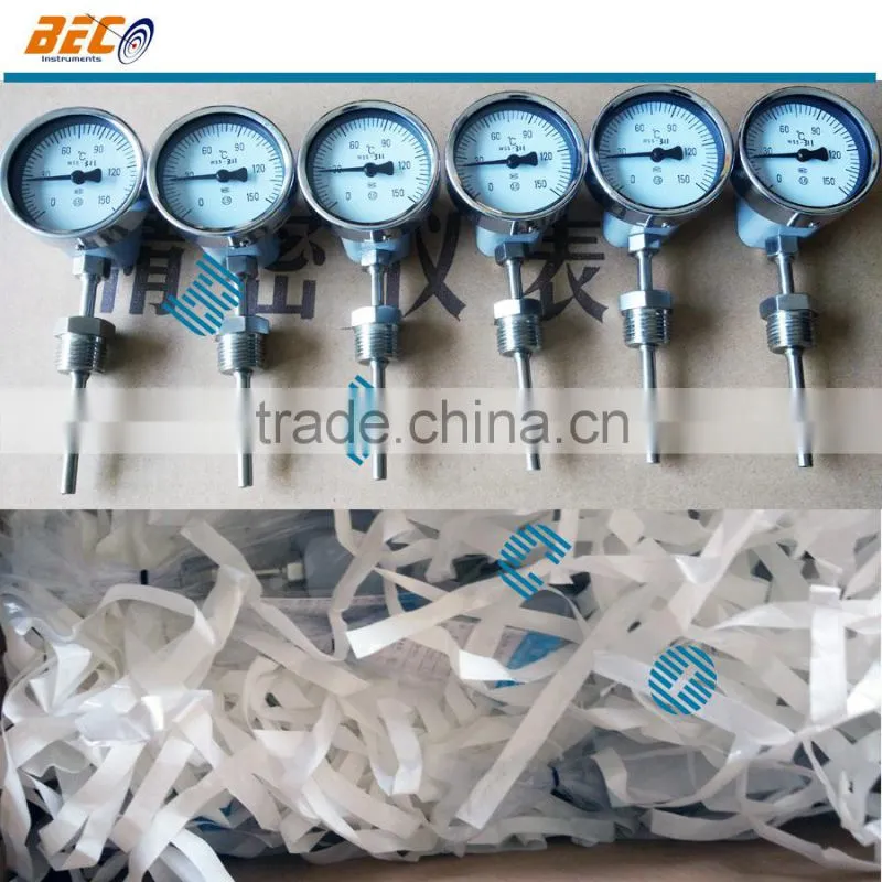 WSS-311 bimetal hot water temperature gauge import from China