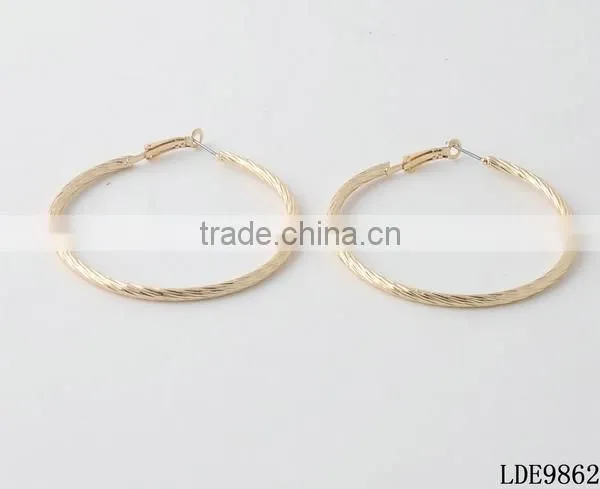 Square gold hoop earrings