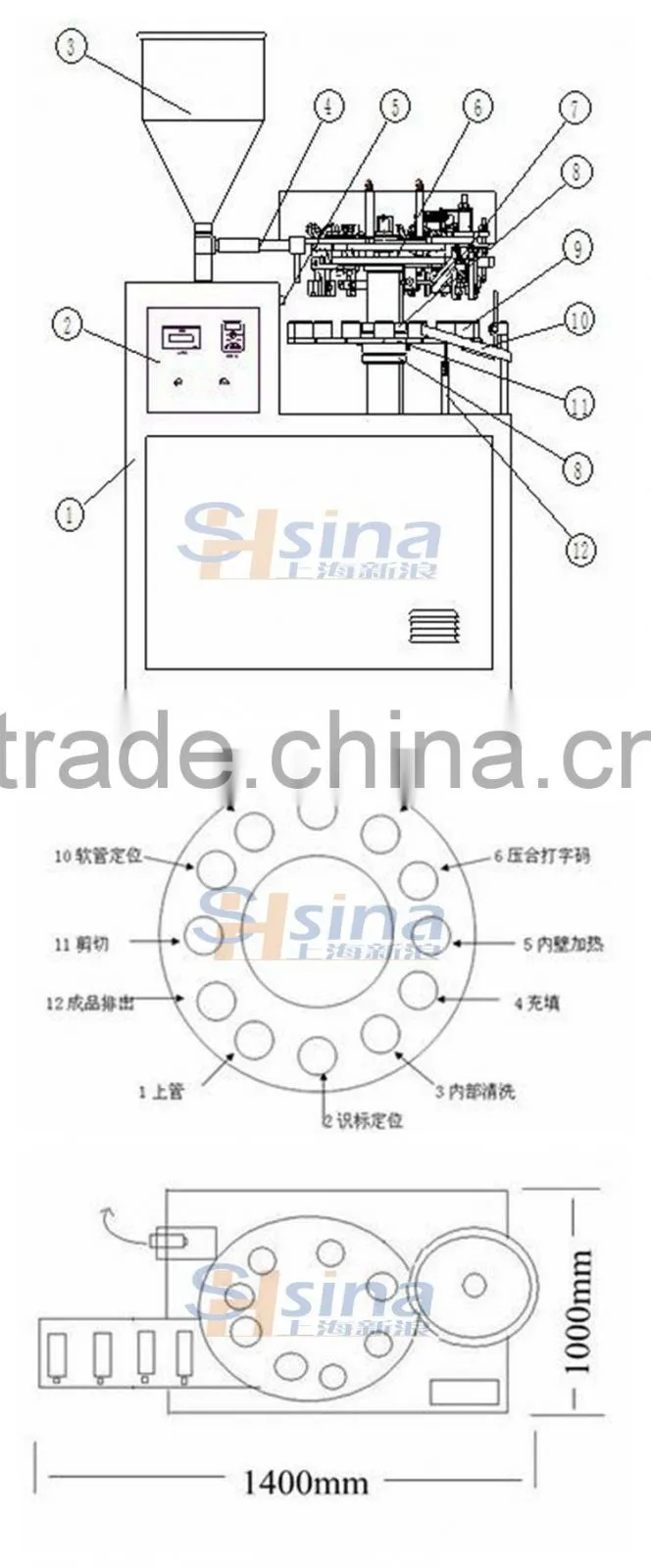 Emulsion Latex Aluminum Tube Filling and Sealing Machine