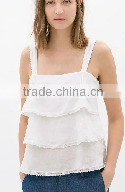 The new style laminated loose flax lace ladies clothing