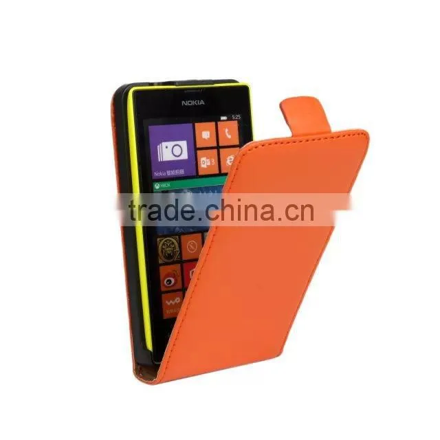 For Nokia 525 Case Cover Luxury Pouch Top Leather Flip Bag