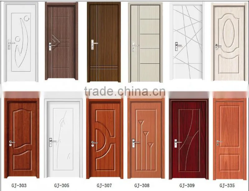 2050*850*40mm Coating PVC Sheet Wooden Door