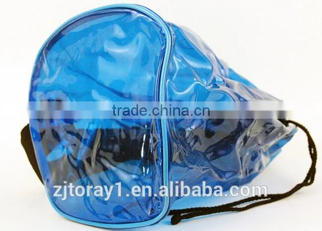 Blue Clear PVC Drawstring Bag PVC Promotional Bag
