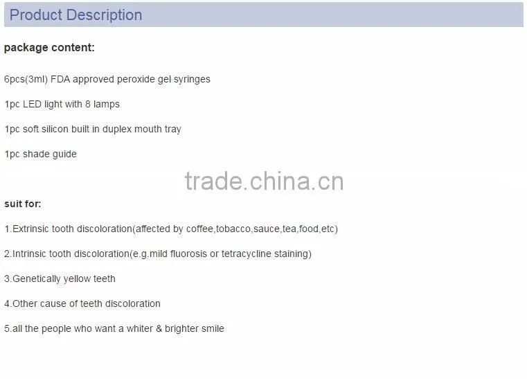 Best home led Laser teeth whitening kits from Tanton (CE), private logo is available