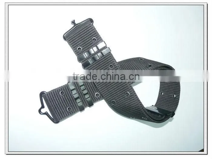 57mm wide black polypropylene military combat belts,military cross belts