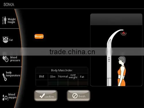 SK-X80th LCD Touch Screen Bill Operated Outside Omron Weighing Operation Scale