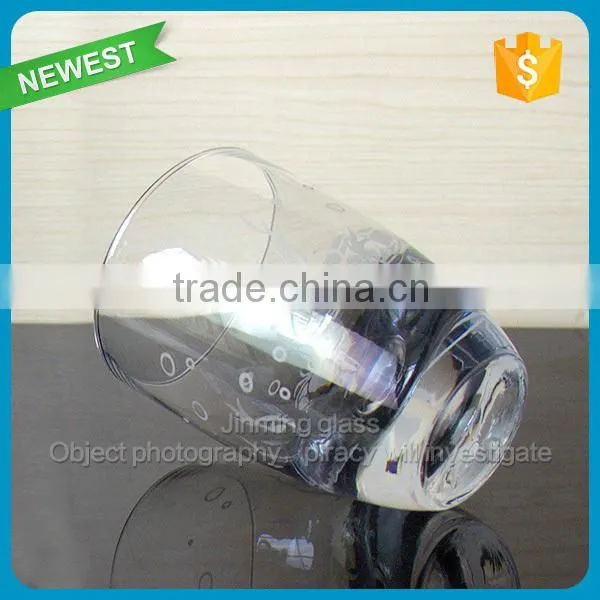 Hot sale thick bottom wine glass cup wholesale egg shape wine tumbler customed logo wine glass cup