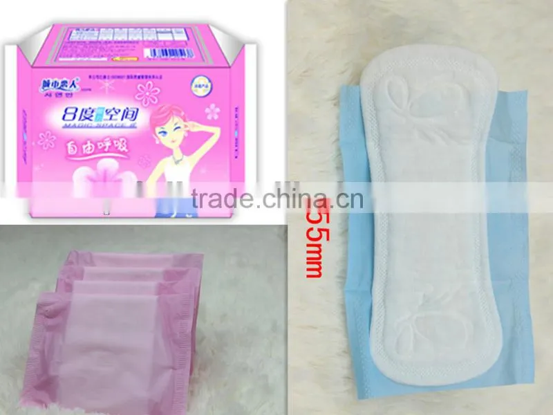 OEM brand panty liners/panty liners with wings/women pad