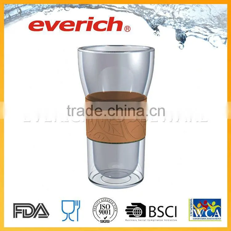 High Quality Custom Double Wall Glass Tumbler