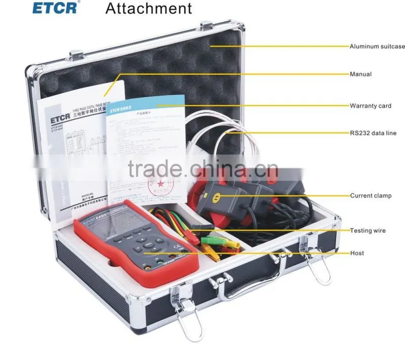 ISO CE ETCR4700 Intelligent Large Clamp 3-phase Voltage-ampere Meter electrical meter