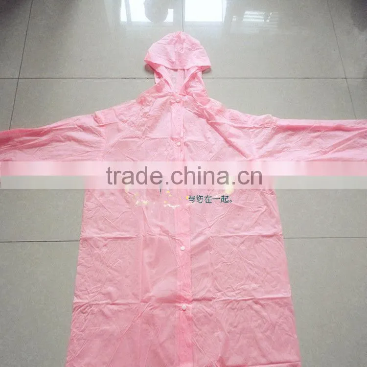 red plastic waterproof raincoat with hoodfor baby girl