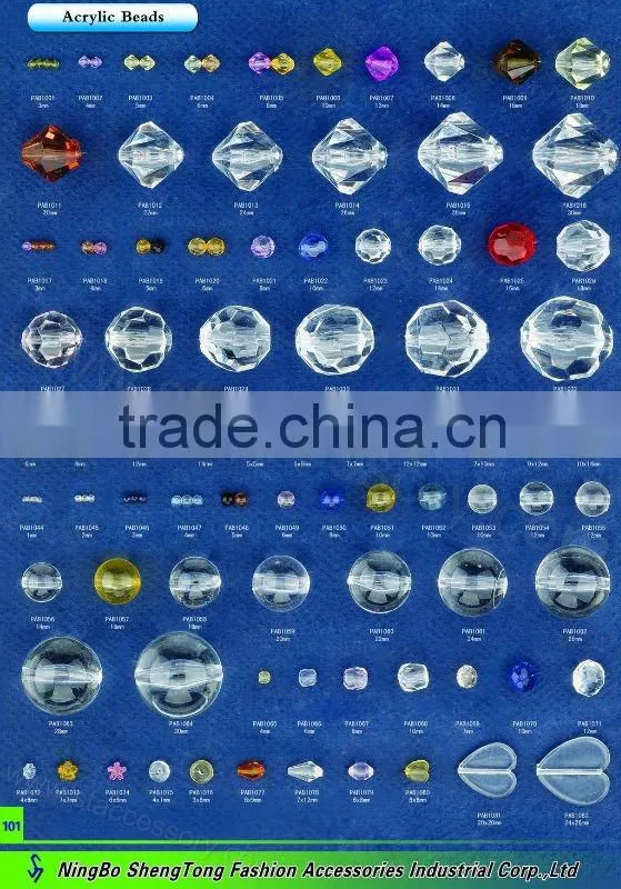 Acrylic bead for making bracelets and necklace