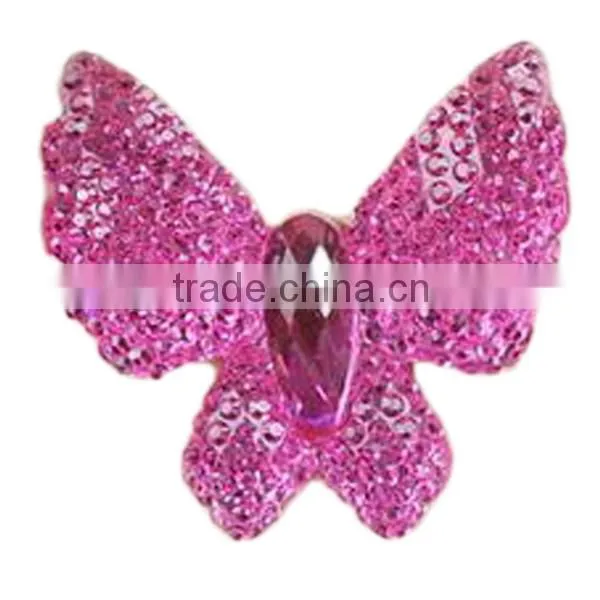 2014 Fashion Butterfly Bead Shining Resin Stone Beads
