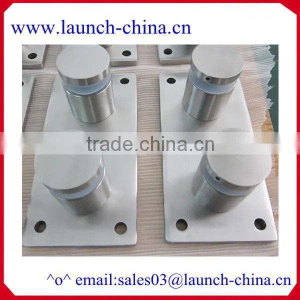 stainless steel double glass standoff with 200*100*10mm back plate