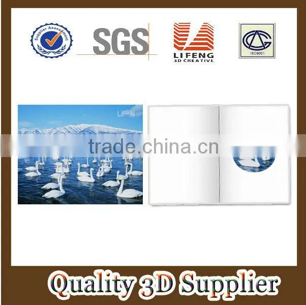 Lifeng hot sale 3d postcard of beautiful swan