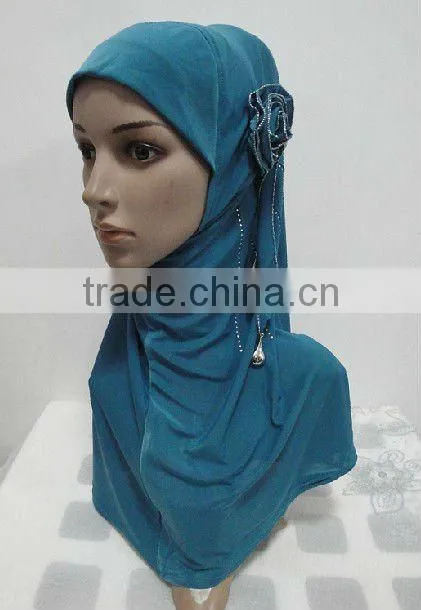 H070 latest muslim hijab with flower