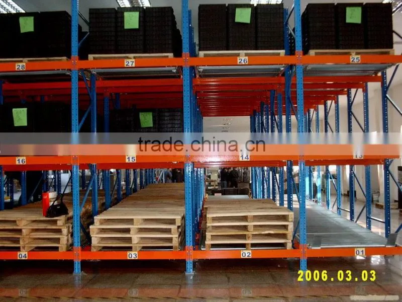 gravity steel pallet roller racking