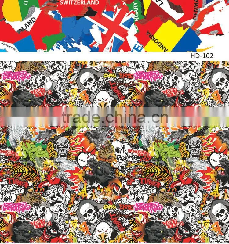 HD-102 CARLIKE Air Bubble Free Colorful Bomb Sticker For Car