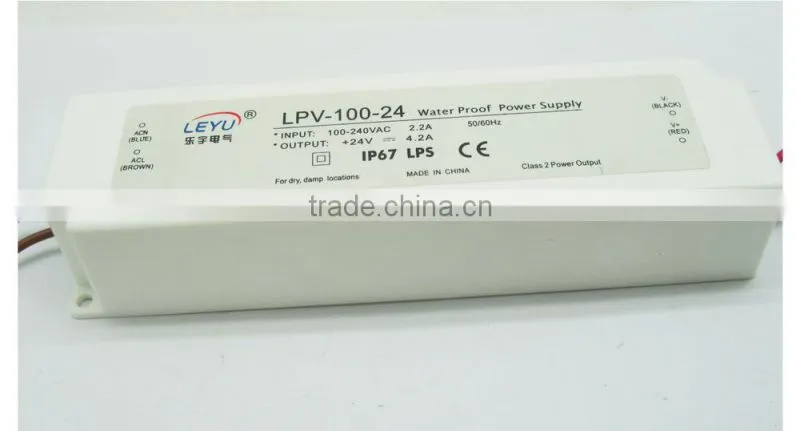 100W 36V 2.8A Constant Voltage IP 67 CE Transformer LPV-100-36