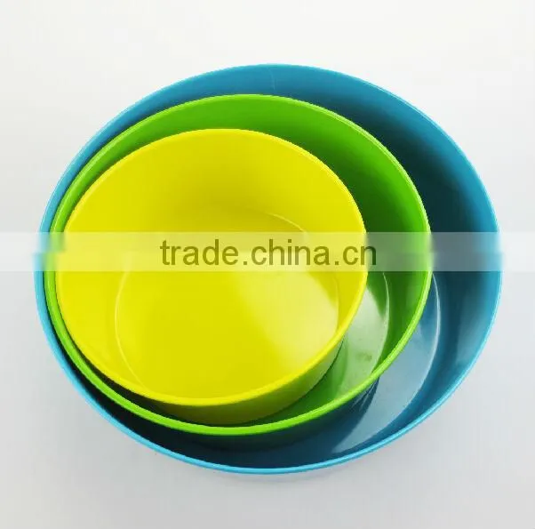 3pc round melamine storage bowl set