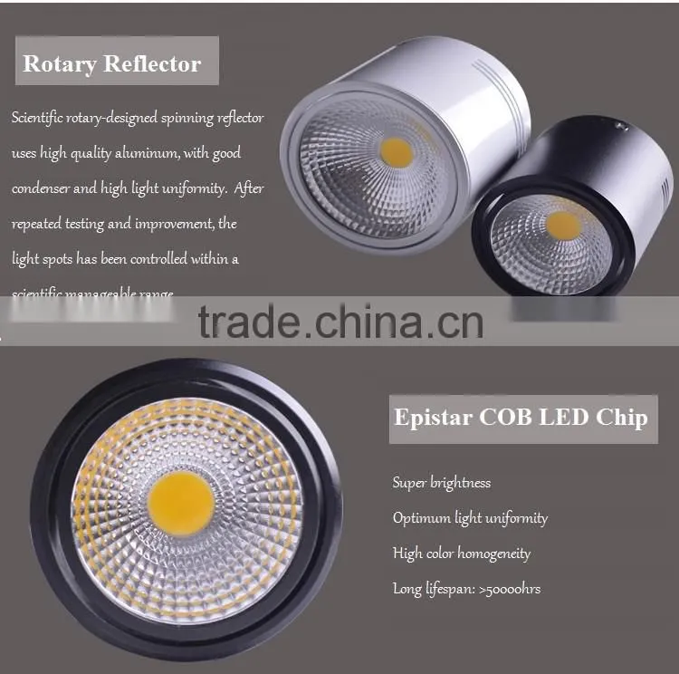 High quanlity led COB Downlights, LED indoor lights, LED Surface Mounted Downlights