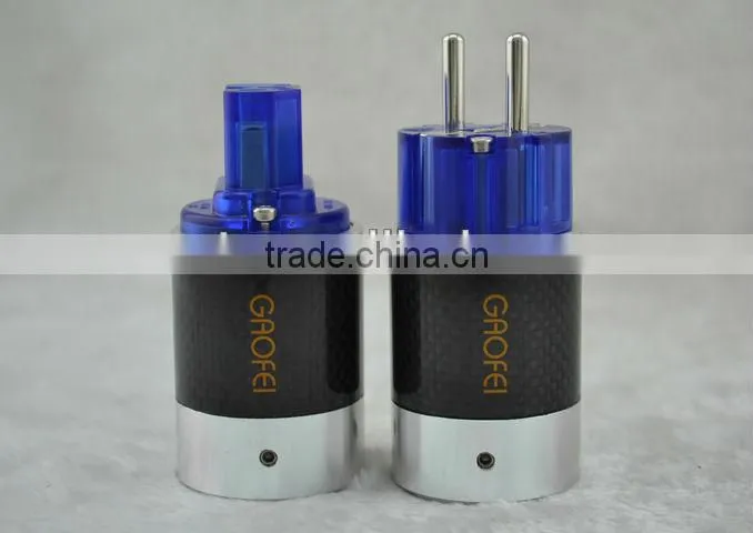 Audiocrast Rhodium Plated Carbon Fiber Schuko Power plug