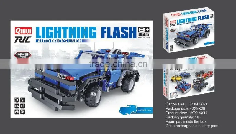 BNR900245 Lightning Flash Rc car plastic Building Blocks