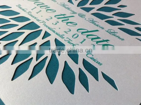 Laser cutting Save the Date - Flower Save The Date for wedding invitation