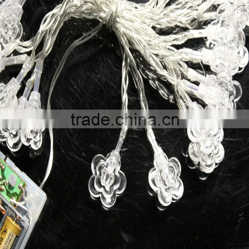 20 Bulbs Pink Tone Nylon Orchid Flower String Lights Home decoration Wedding Party