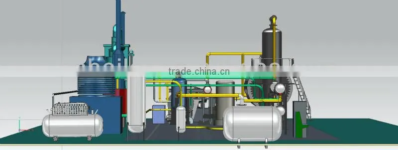 Waste tires pyrolysis unit
