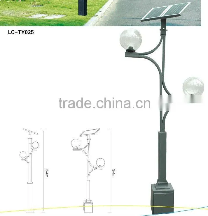 Led tunnel solar garden light with solar panel powered