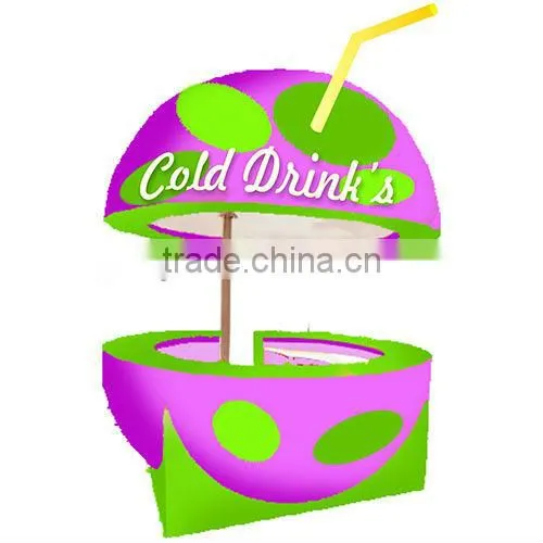ice cream shop kiosk with fashionable design for promotions, shopping mall, beaches