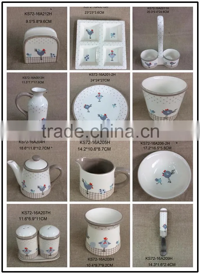 Decal Stoneware Ceramic Tealight Candle Holder
