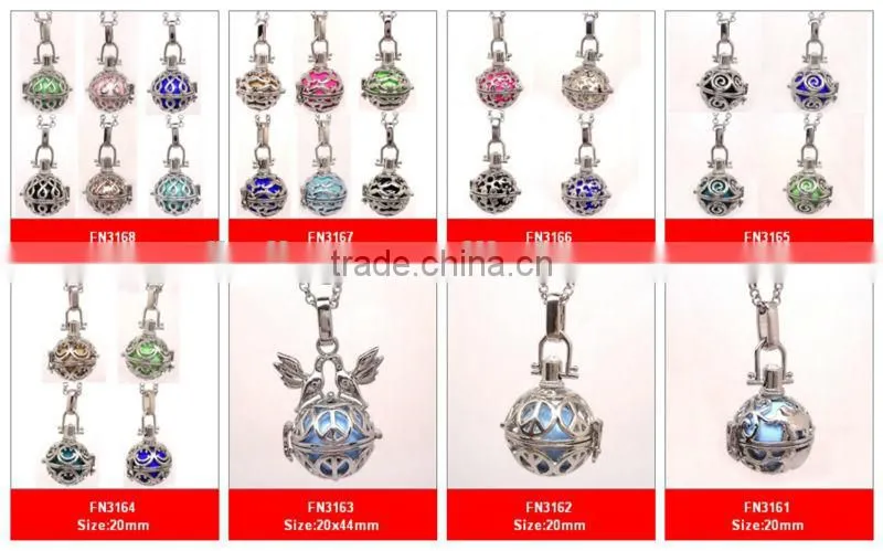 FN3178 New model necklace musical bell necklace with the wing