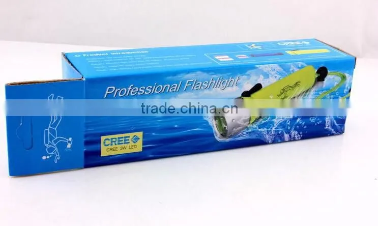 A-OK Underwater 160lumen powed by AA battery led torch depth 50m led diving flashlight