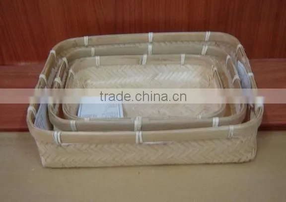very cheap bamboo bakery storage basket