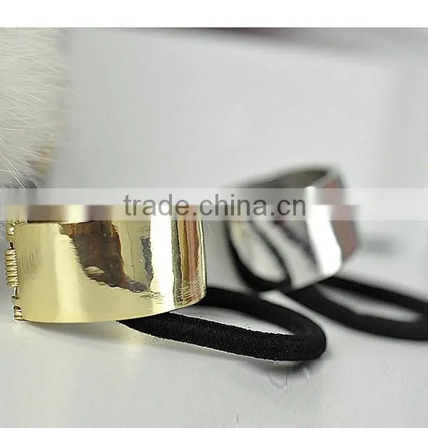 gold silver alloy elastics african girls hair ornaments wholesale