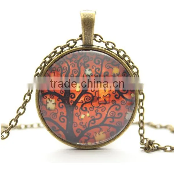 long chain cheap price gold tree of life pendant necklace